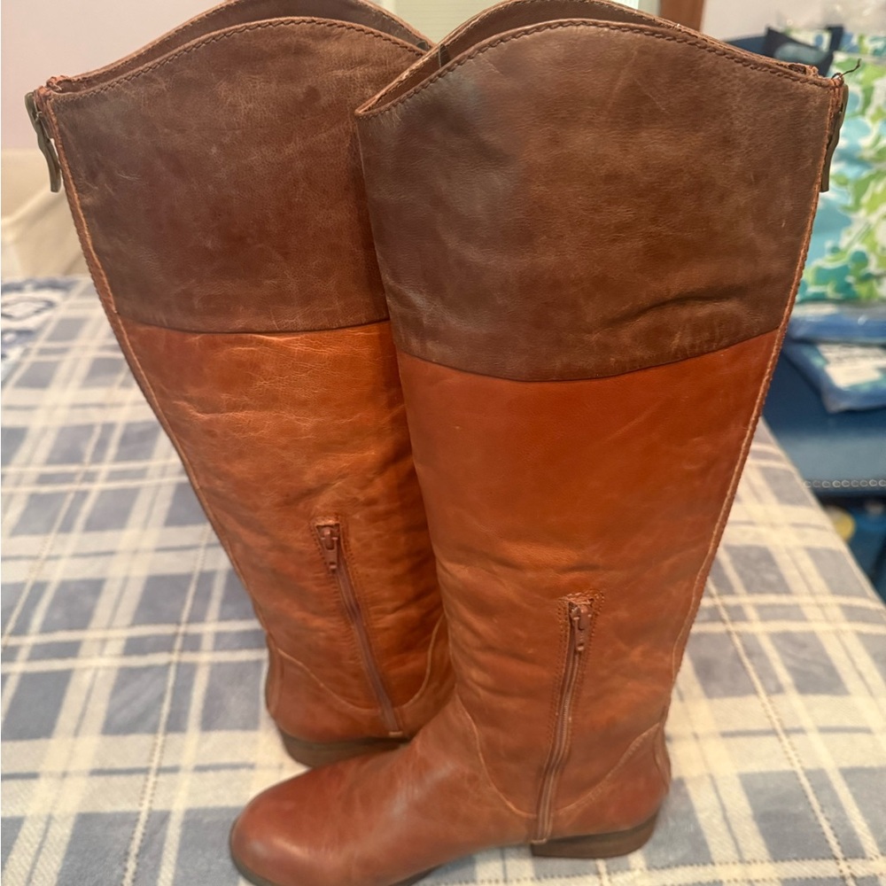 Bcbgeneration Two-Tone Brown Knee-High Boots - image 2